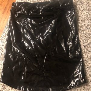 Pleather mini bodycon skirt